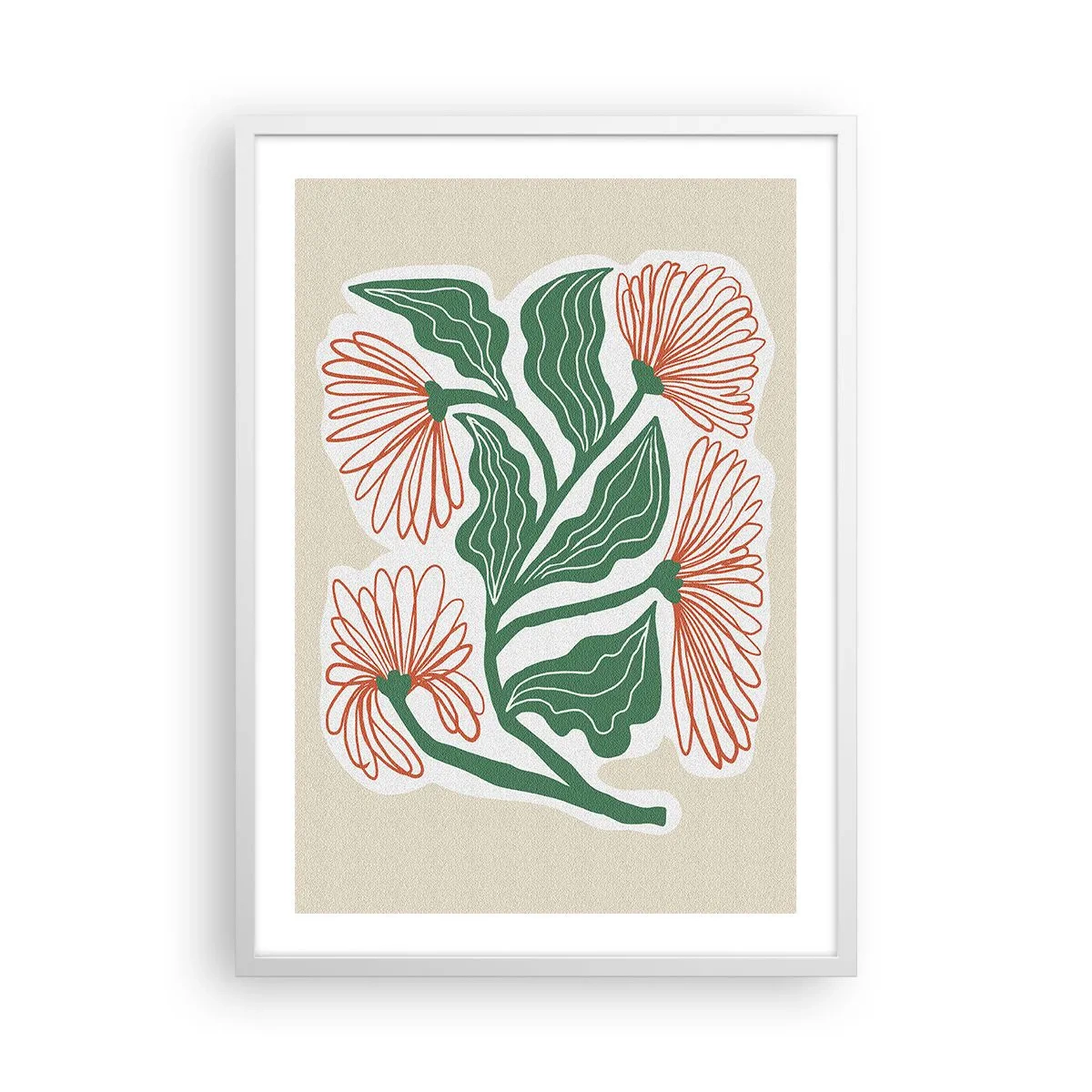 Poster în ramă albă - Folclor modern - 50x70 cm