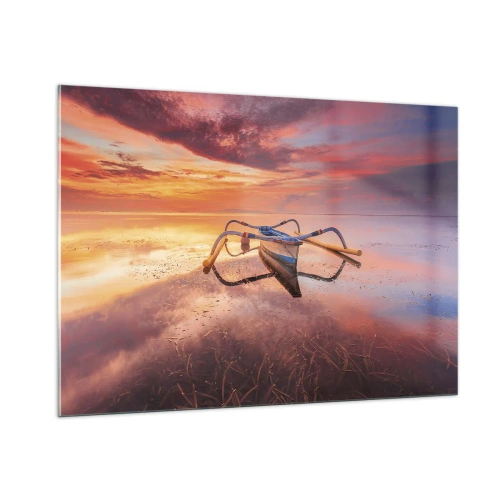 Tablou pe sticlă - Liniștea unei seri tropicale - 100x70 cm