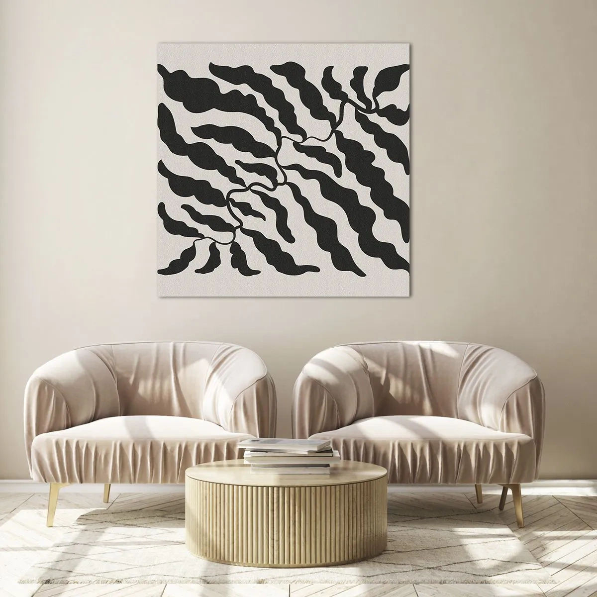 Tablou pe sticlă - Natura pătratului - 70x70 cm