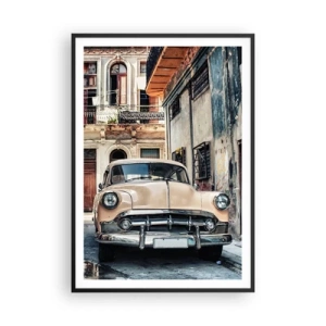 Poster în ramă neagră - O siestă în Havana - 70x100 cm