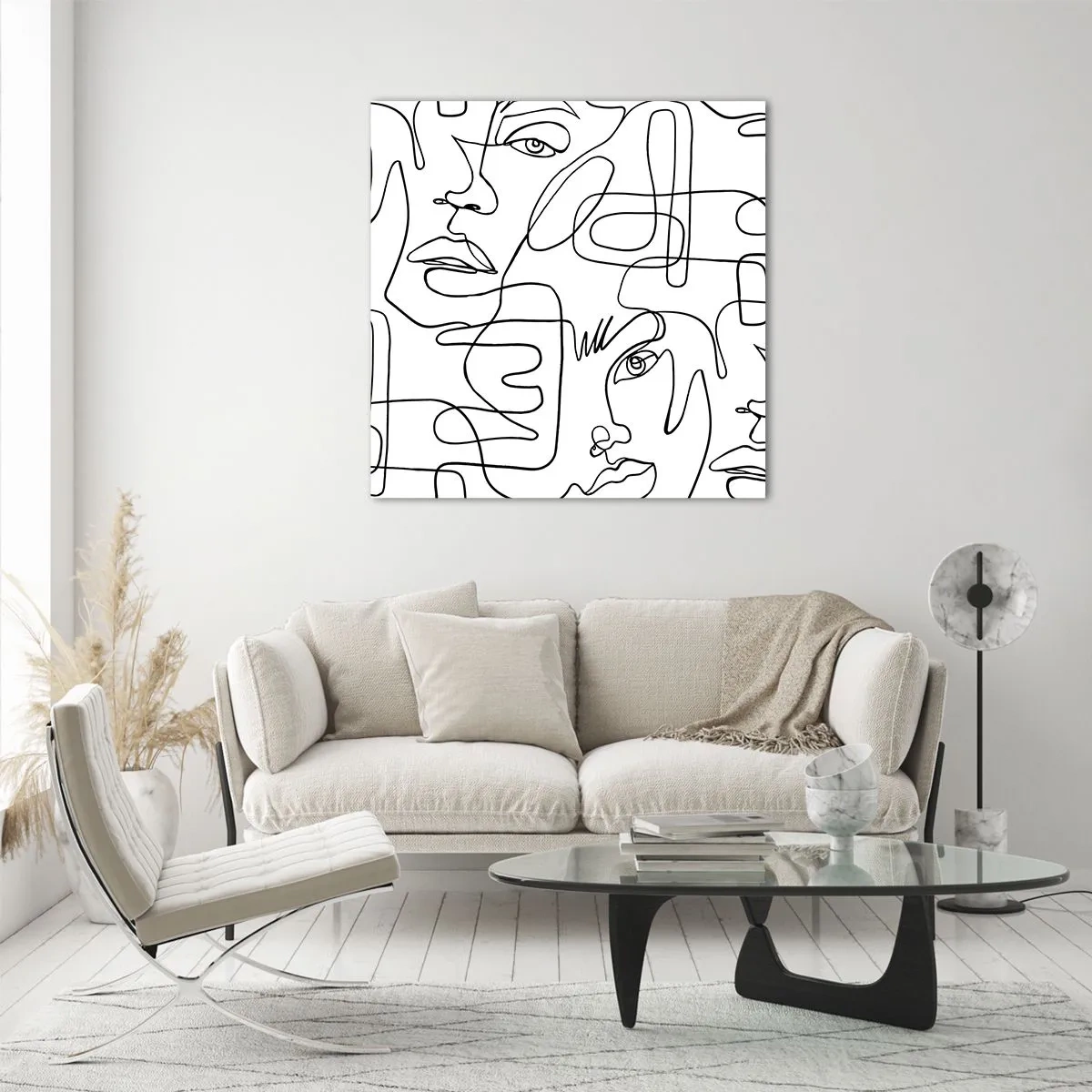 Tablou pe sticlă - Într-o încurcătură de emoții - 30x30 cm