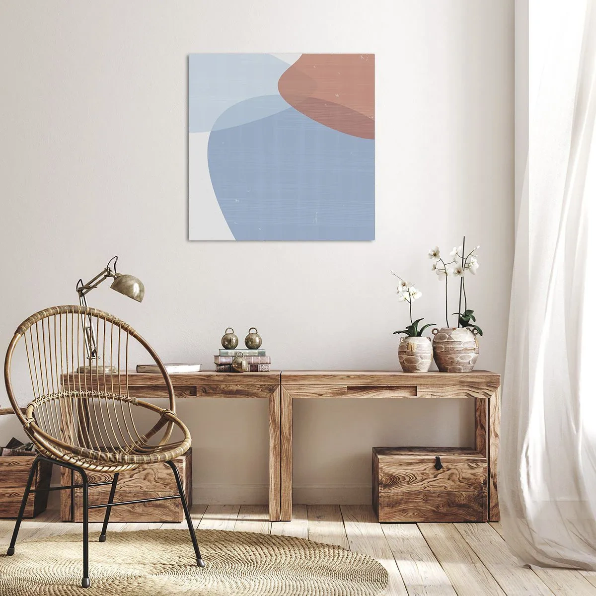 Tablou pe pânză - Relații pastelate - 70x70 cm