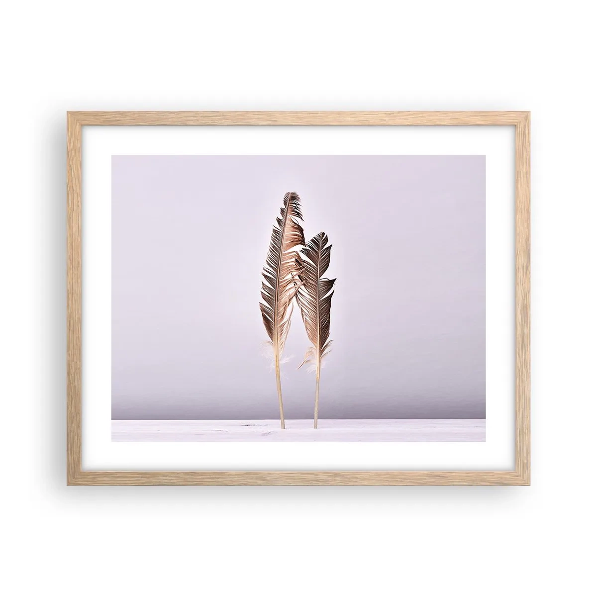 Poster în ramă de stejar deschis - Împotriva neantului - 50x40 cm