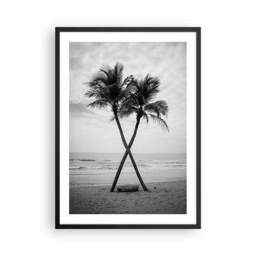 Poster în ramă neagră - Retragere scandinavă - 50x70cm - Prezența sensibilă - Decorațiune modernă pentru perete pentru living și dormitor ARTTOR