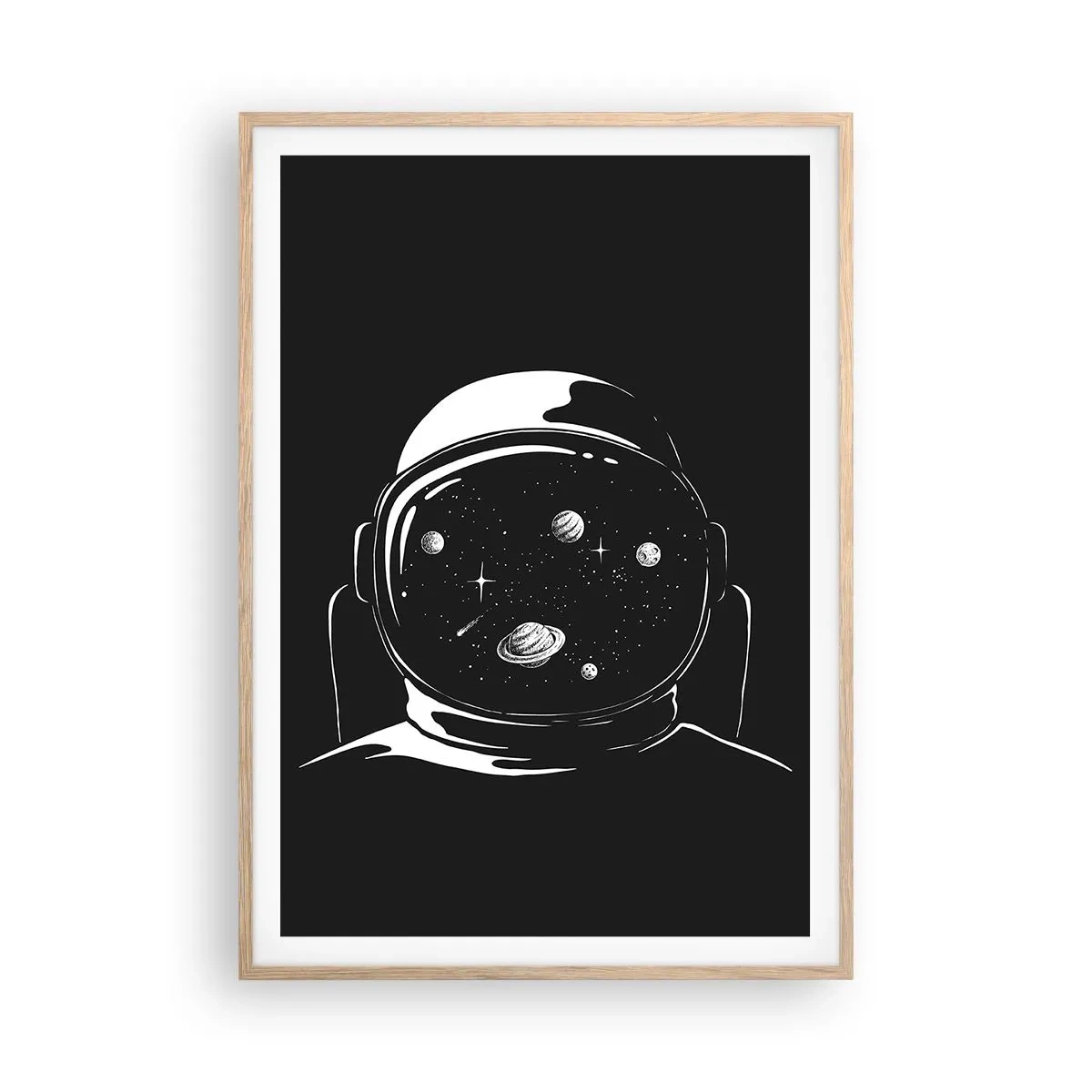 Poster în ramă de stejar deschis - Mișto priveliște - 70x100 cm