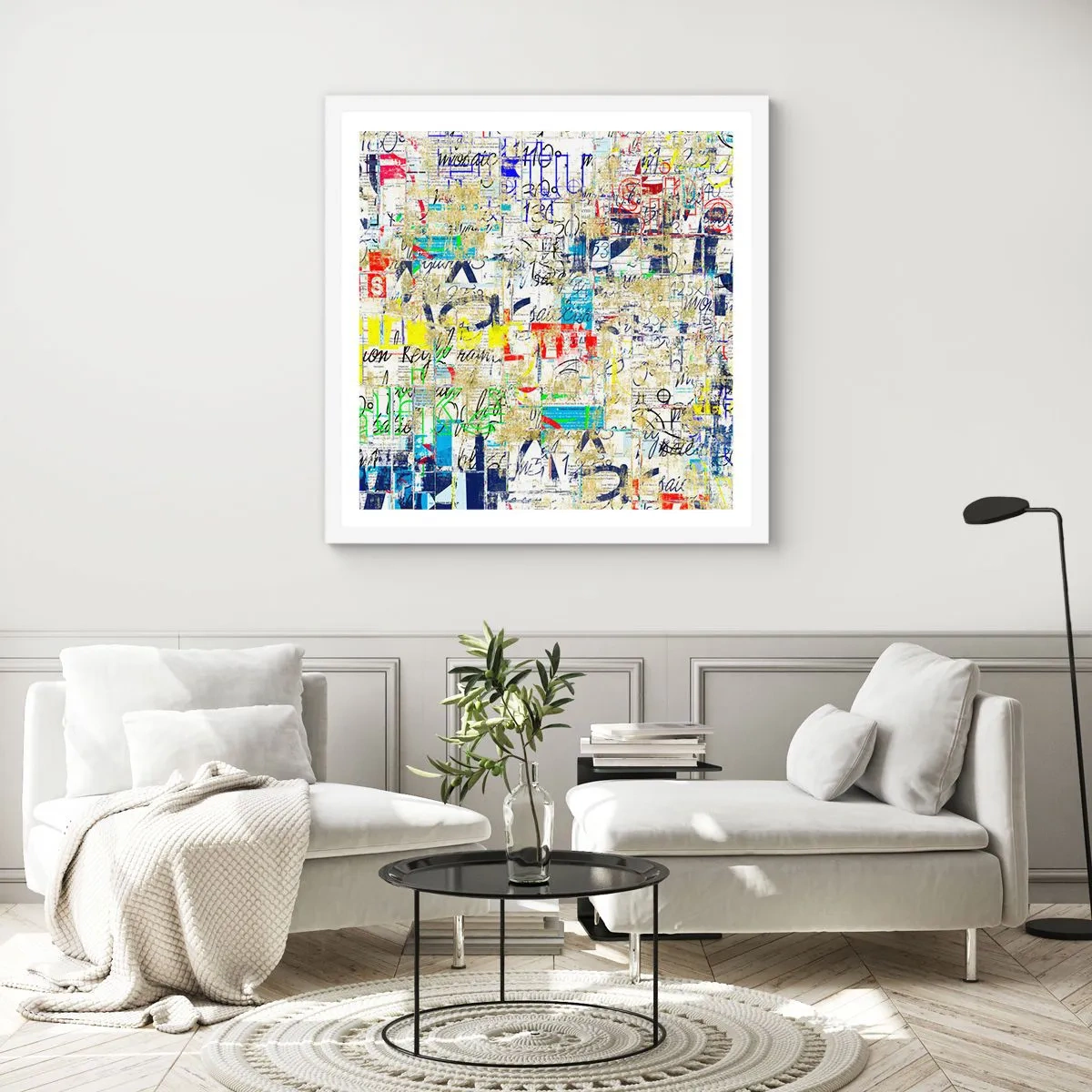 Poster în ramă albă - Pur și simplu plăcut pentru ochi - 60x60 cm