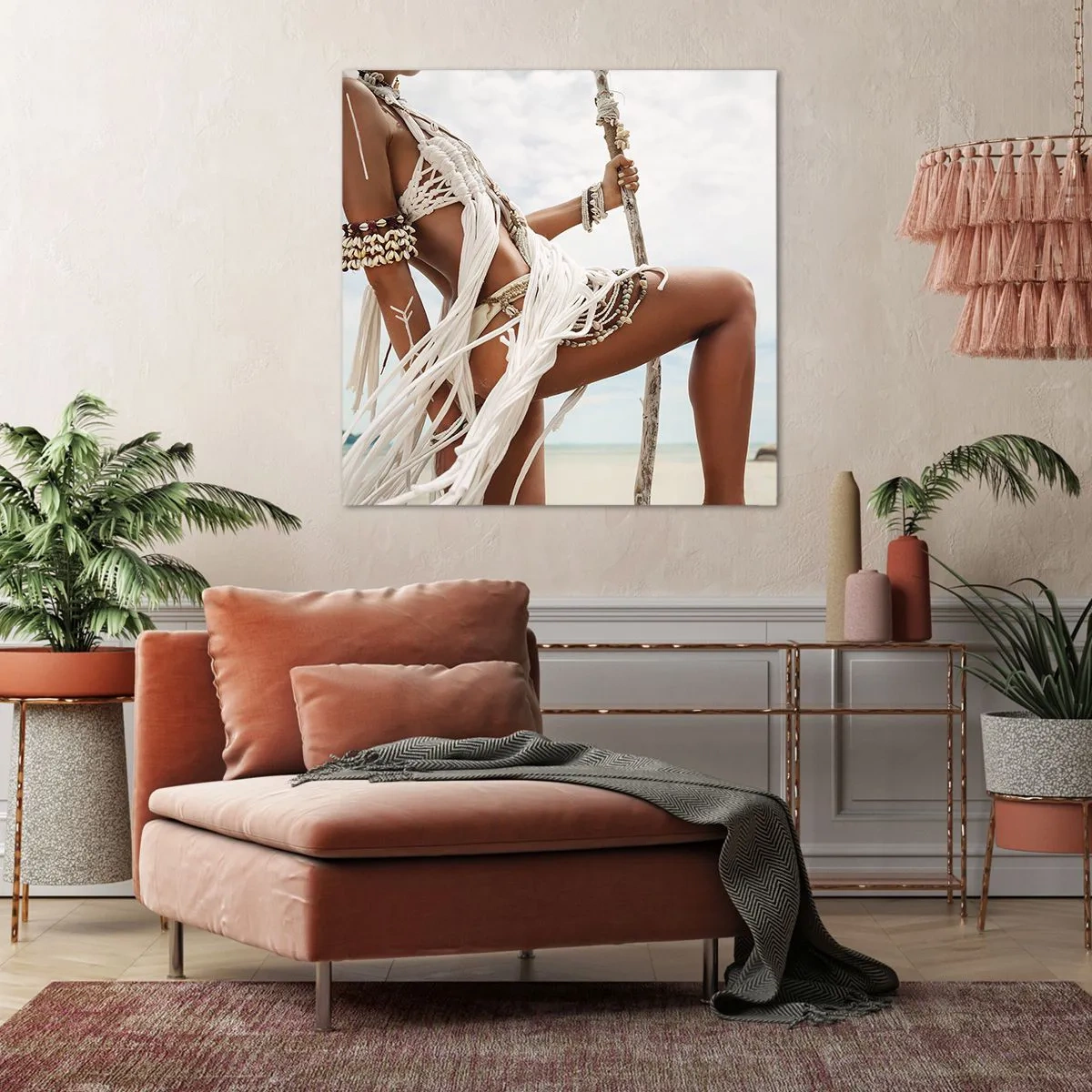 Tablou pe pânză - Preoteasa Soarelui - 60x60 cm