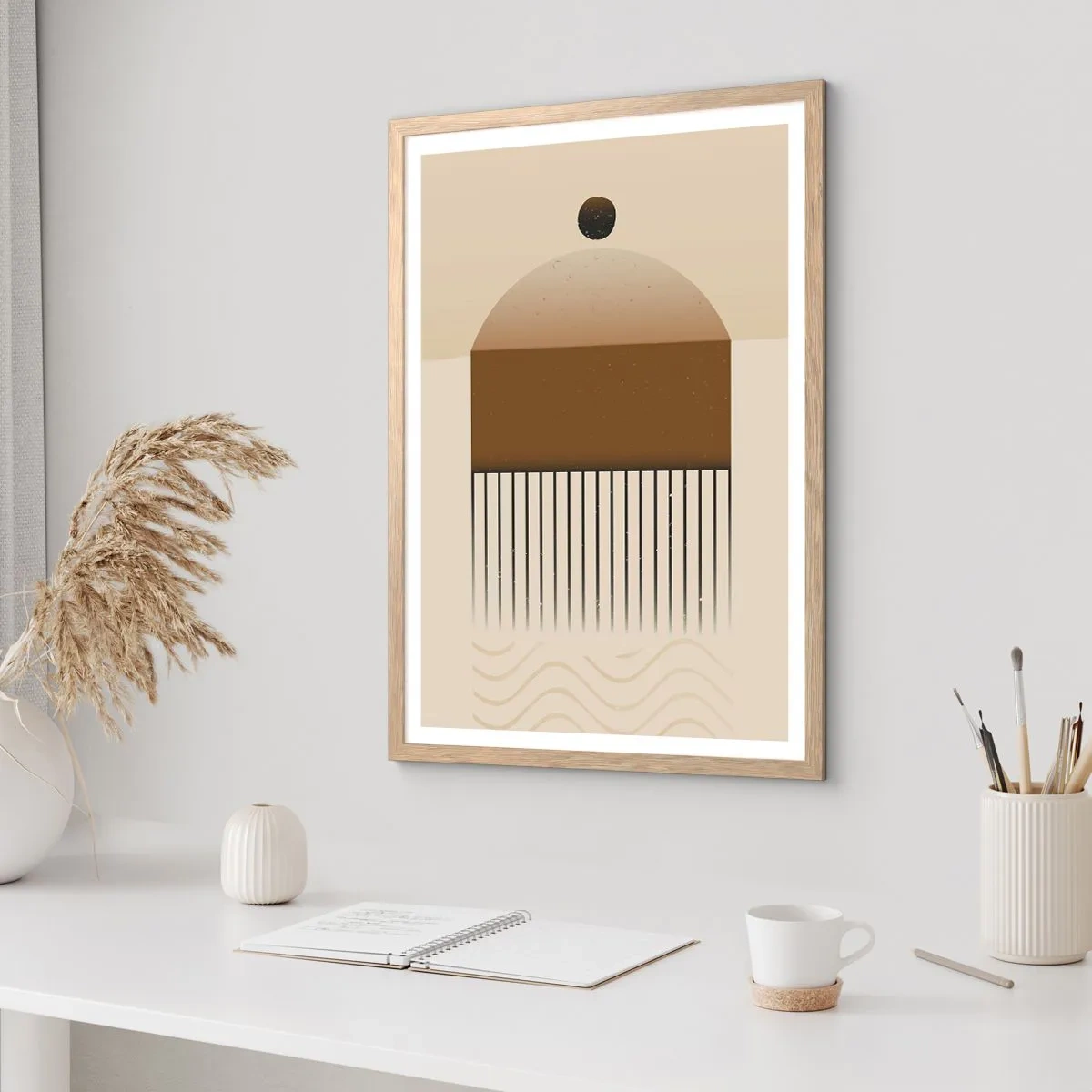 Poster în ramă de stejar deschis - Stări diferite - 70x100 cm