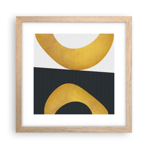 Poster în ramă de stejar deschis - În primul rând: aurul - 30x30 cm