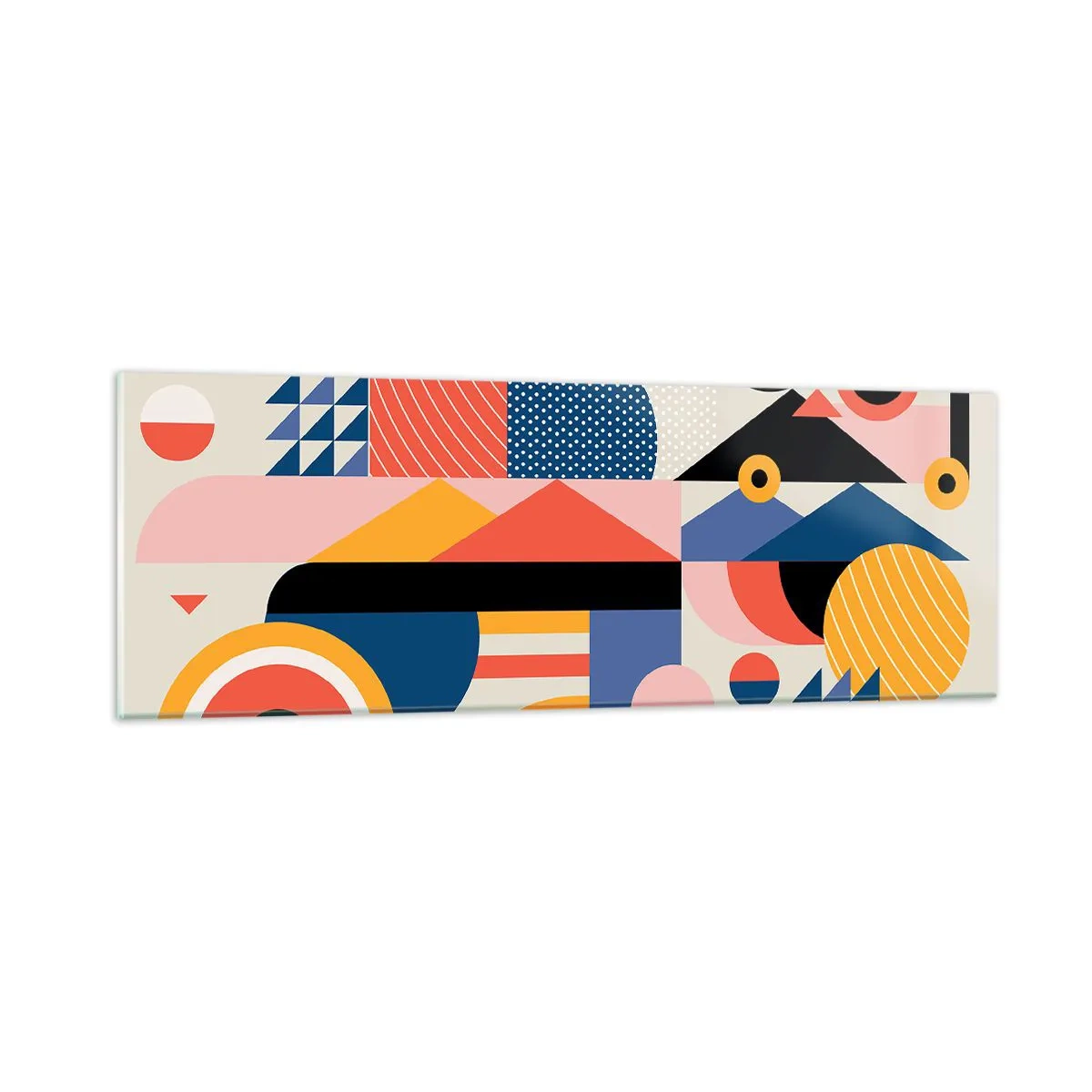 Tablou pe sticlă - Compoziție: joacă-te - 90x30 cm