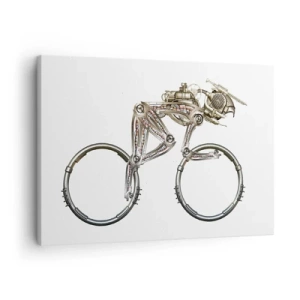 Tablou pe pânză Canvas - bicicletă mecanică cu un design futurist - 70x50cm - O mașină grozavă - Decorațiune modernă pentru perete pentru living și dormitor ARTTOR