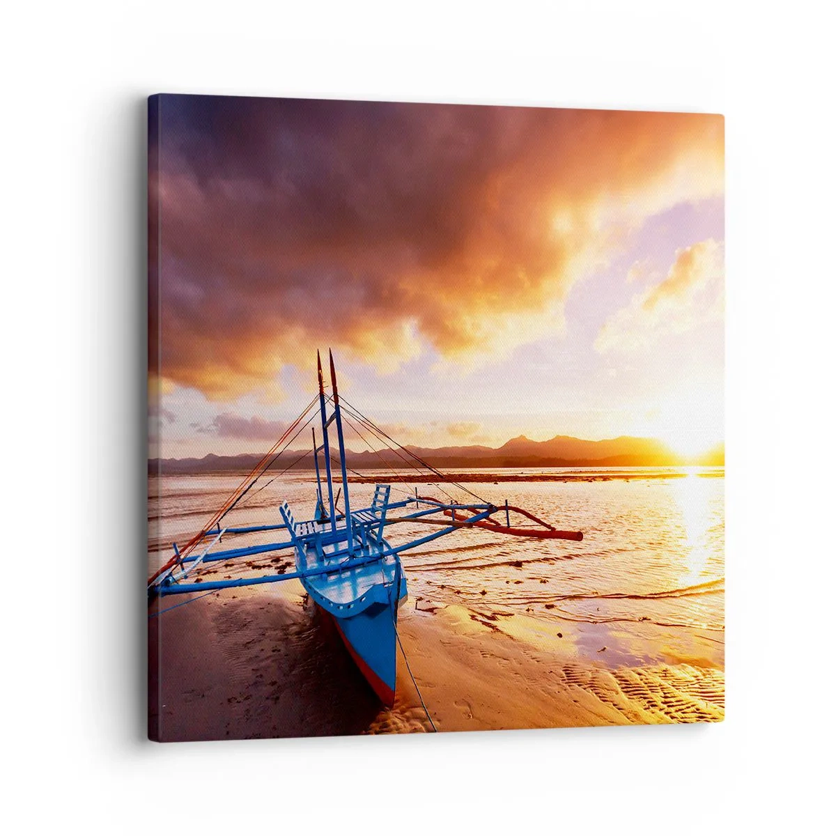 Tablou pe pânză - După o zi lungă, întindeți-vă pe nisip - 30x30 cm