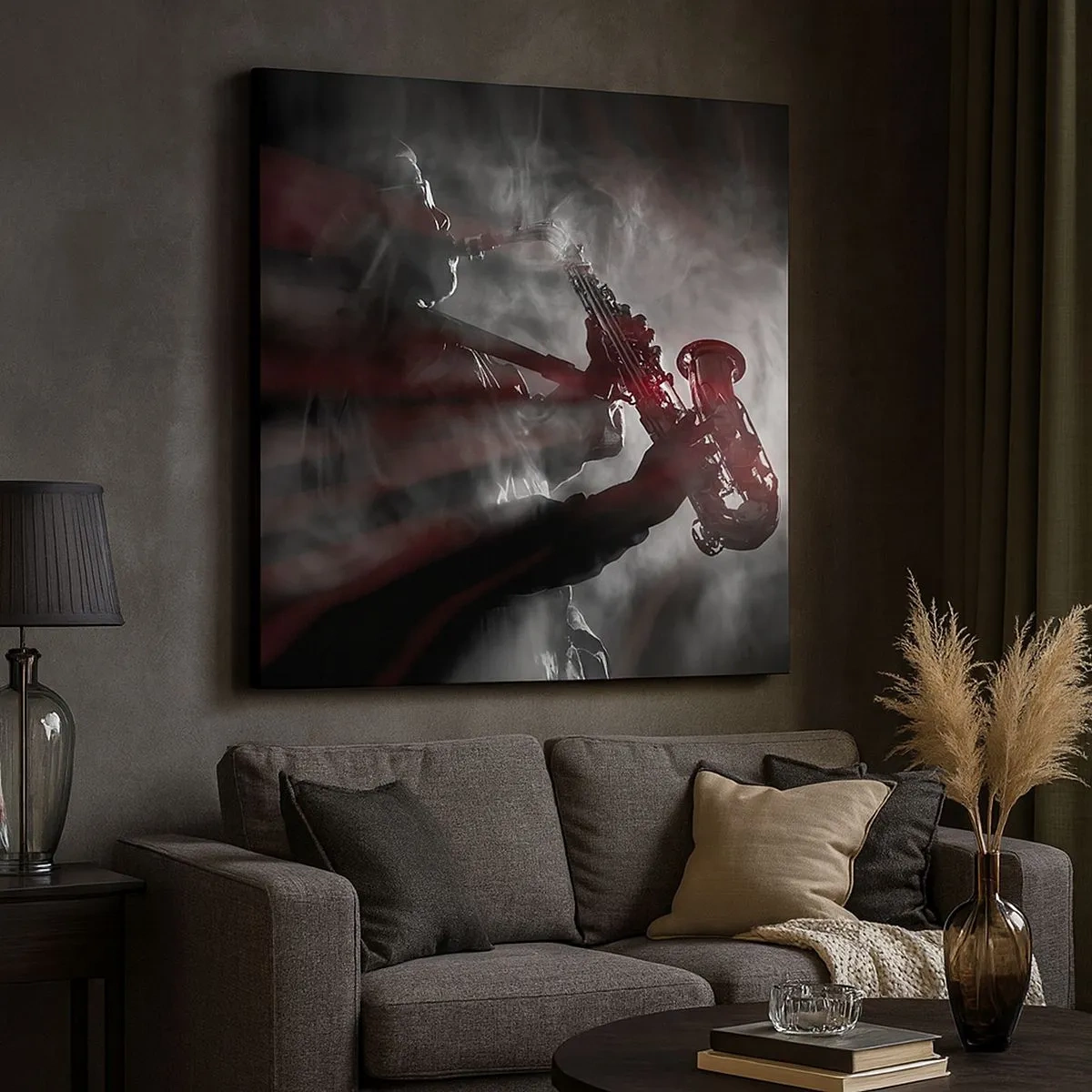 Tablou pe pânză - În aburul jazzului - 30x30 cm