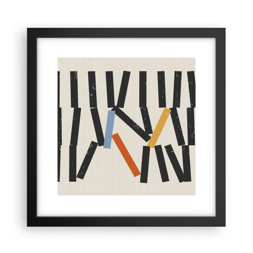 Poster în ramă neagră - Domino - compoziție - 30x30 cm