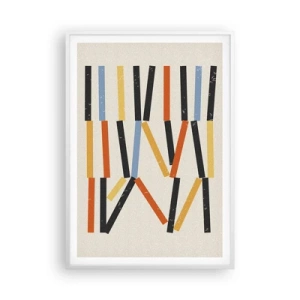 Poster în ramă albă - Compoziție la nivel - 70x100 cm