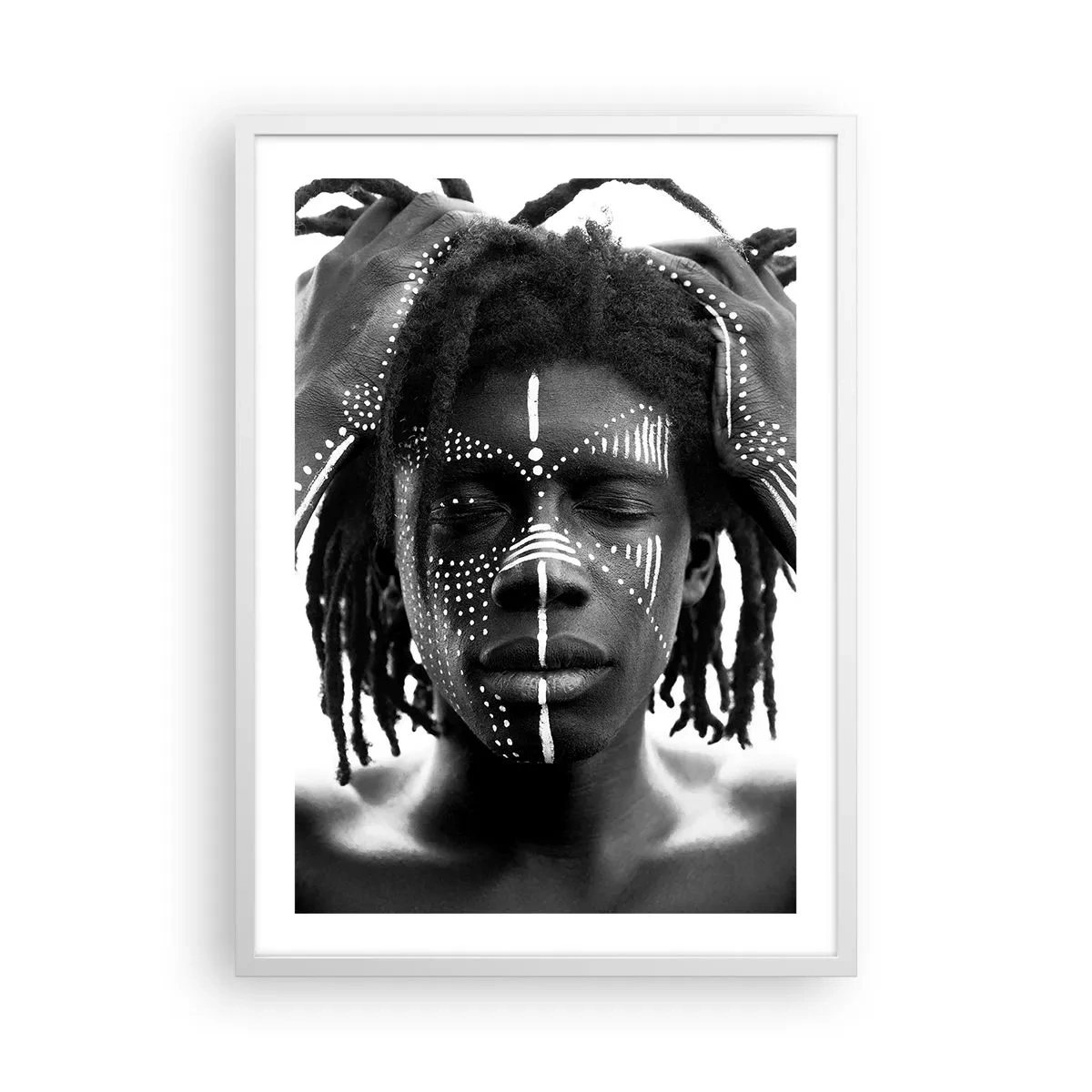 Poster în ramă albă - Unde ești? - 50x70 cm