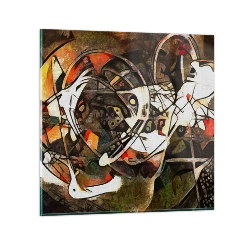 Tablou pe sticlă - Auziți mișcarea? - 50x50 cm