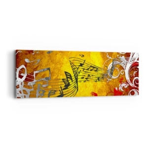 Tablou pe pânză - Lasă muzica să curgă - 90x30 cm