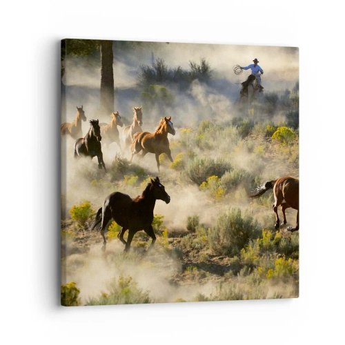 Tablou pe pânză - Rivalitatea - libertate sau putere masculină? - 30x30 cm