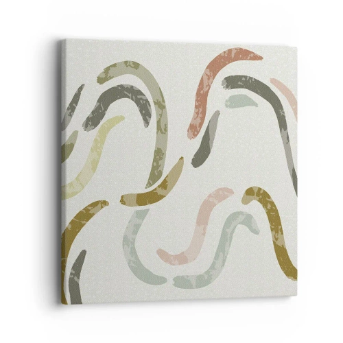 Tablou pe pânză - Dansul vesel al abstracției - 40x40 cm