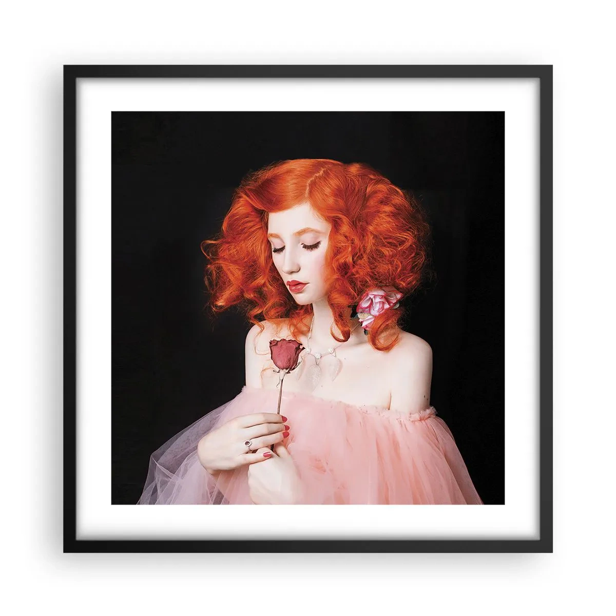 Poster în ramă neagră - În stil baroc - 50x50 cm