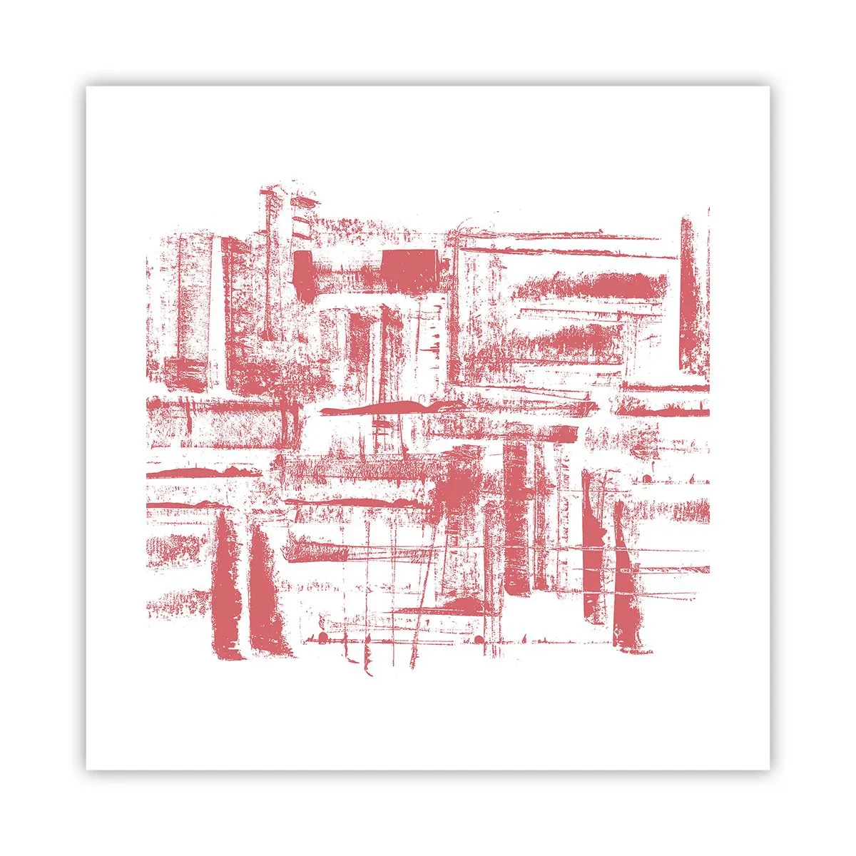 Poster - Orașul roșu - 40x40 cm