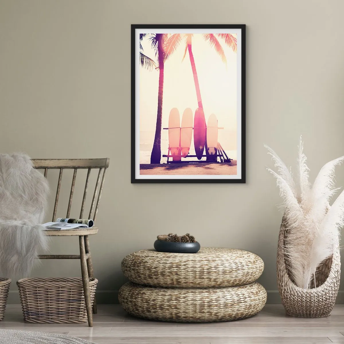 Poster în ramă neagră - Va fi o zi minunată - 61x91 cm