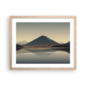 Poster în ramă de stejar deschis - În oglindă - 50x40 cm