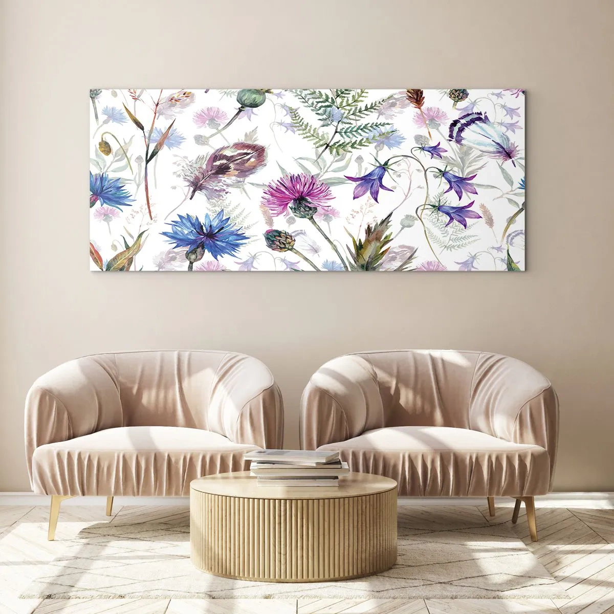 Tablou pe sticlă - Ierbarul polonez - 90x30 cm