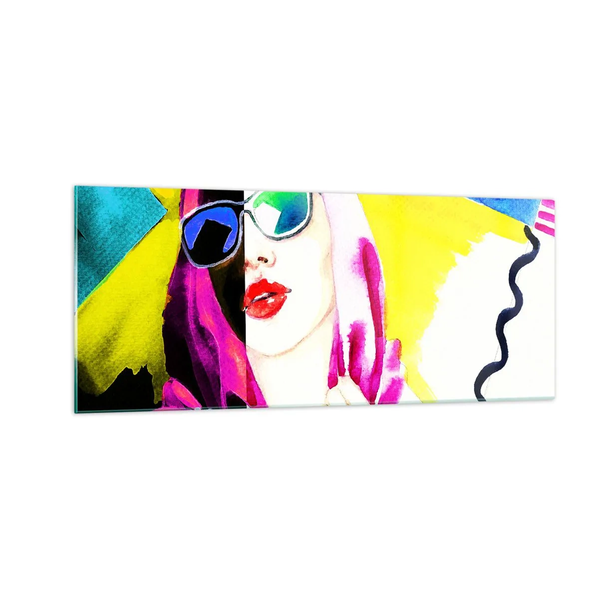 Tablou pe sticlă - Nu sunt albă și nu sunt neagră - 100x40 cm