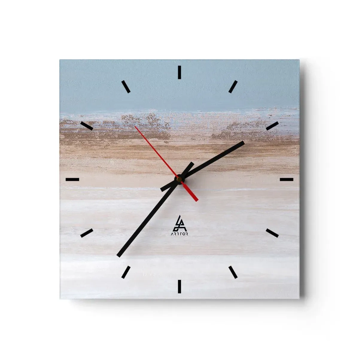 Ceas de perete - Ceas pe sticlă - Un peisaj ambiguu - 30x30 cm