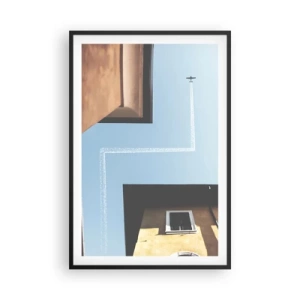 Poster în ramă neagră - Deasupra labirintului urban - 61x91 cm