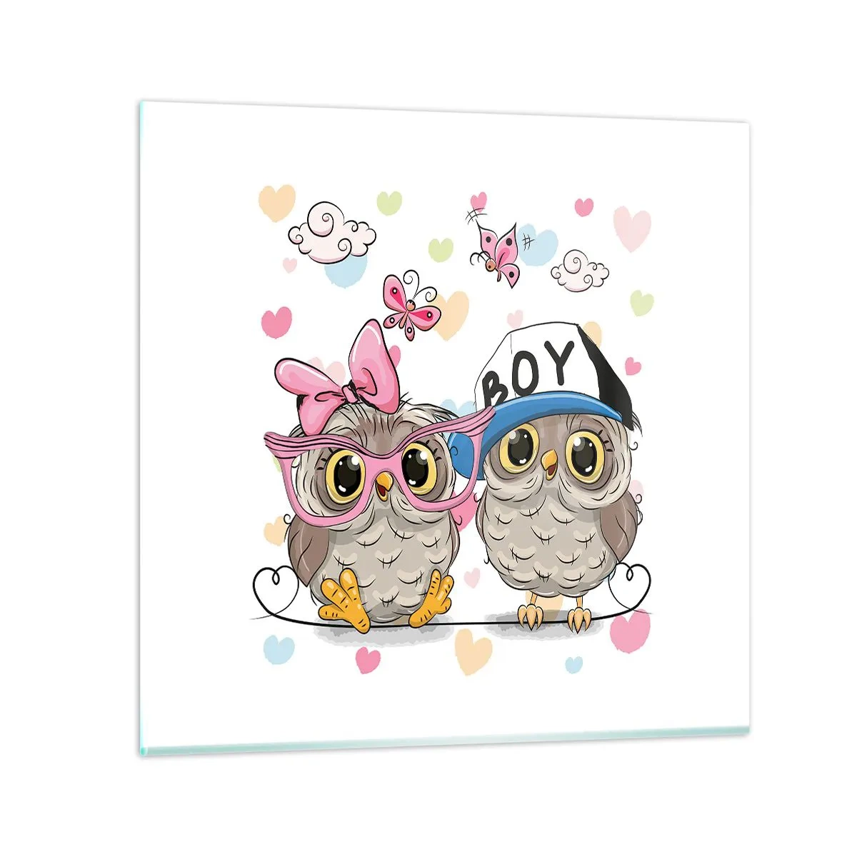 Tablou pe sticlă - Să ne iubim! - 40x40 cm