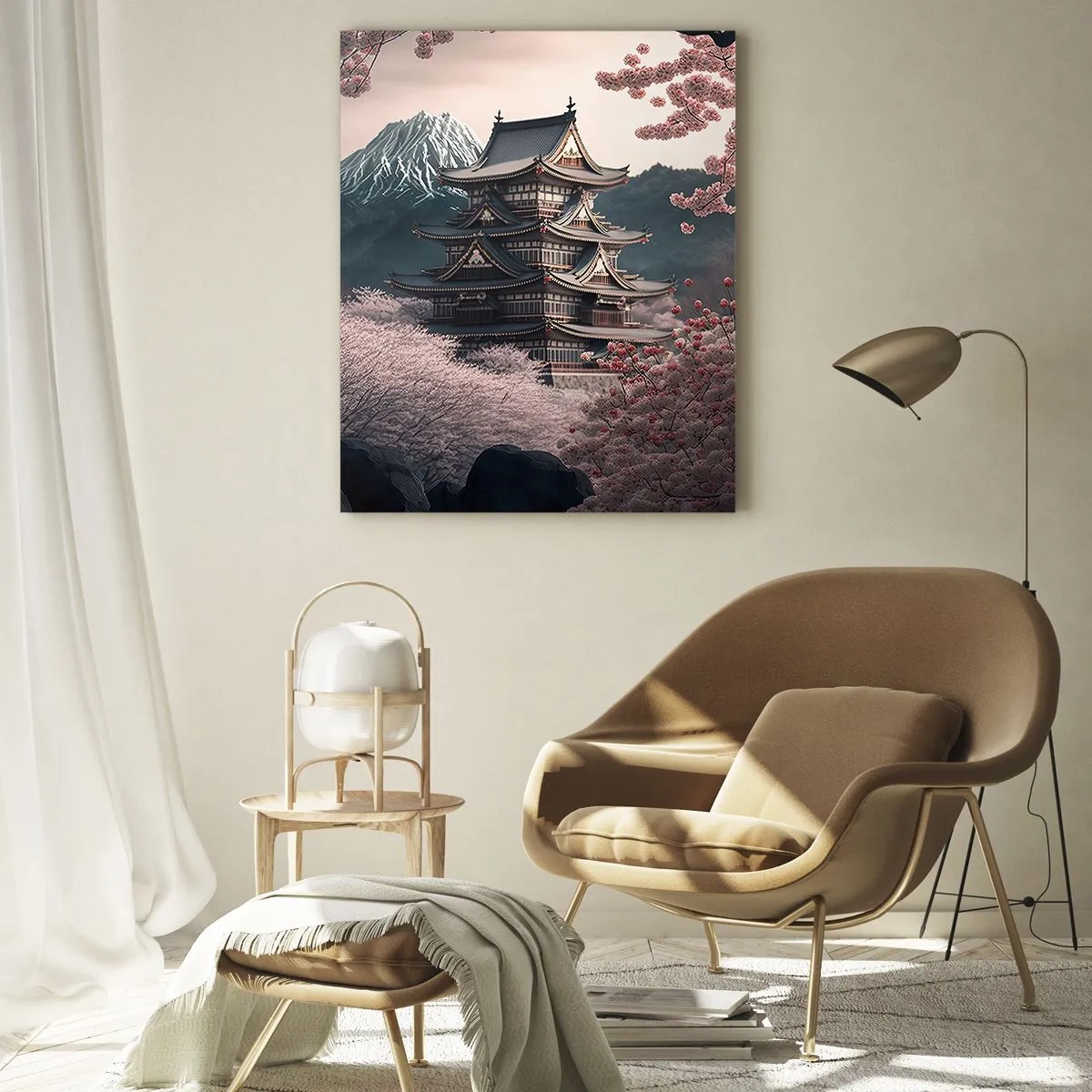 Tablou pe sticlă - Țara florilor de cireș - 70x100 cm