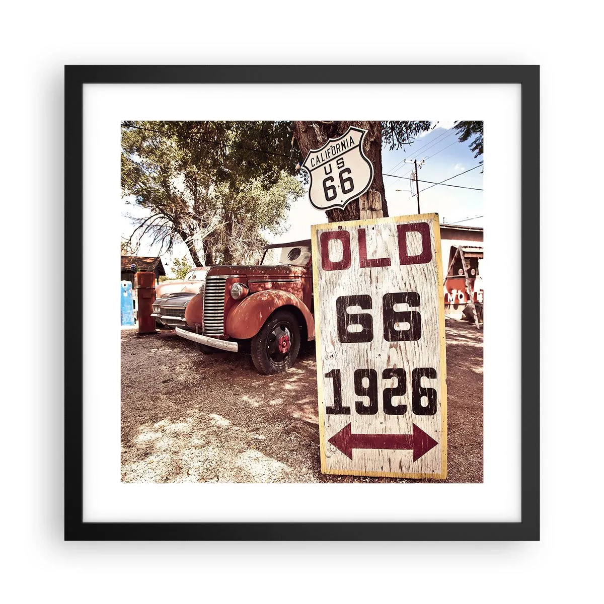 Poster în ramă neagră - O legendă provincială americană - 40x40 cm