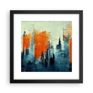 Poster în ramă neagră - Peisaj modern - 30x30 cm