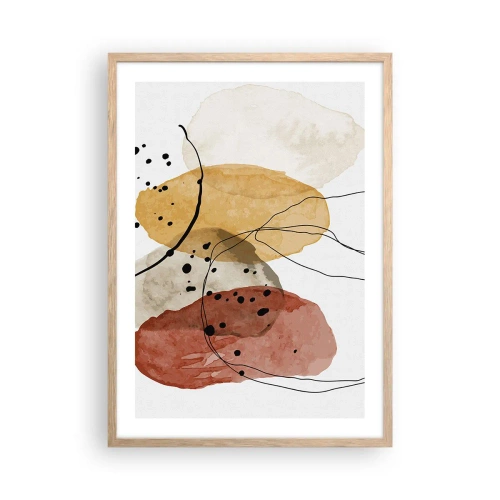 Poster în ramă de stejar deschis - Ca aerul, limpezi și ușoare - 50x70 cm