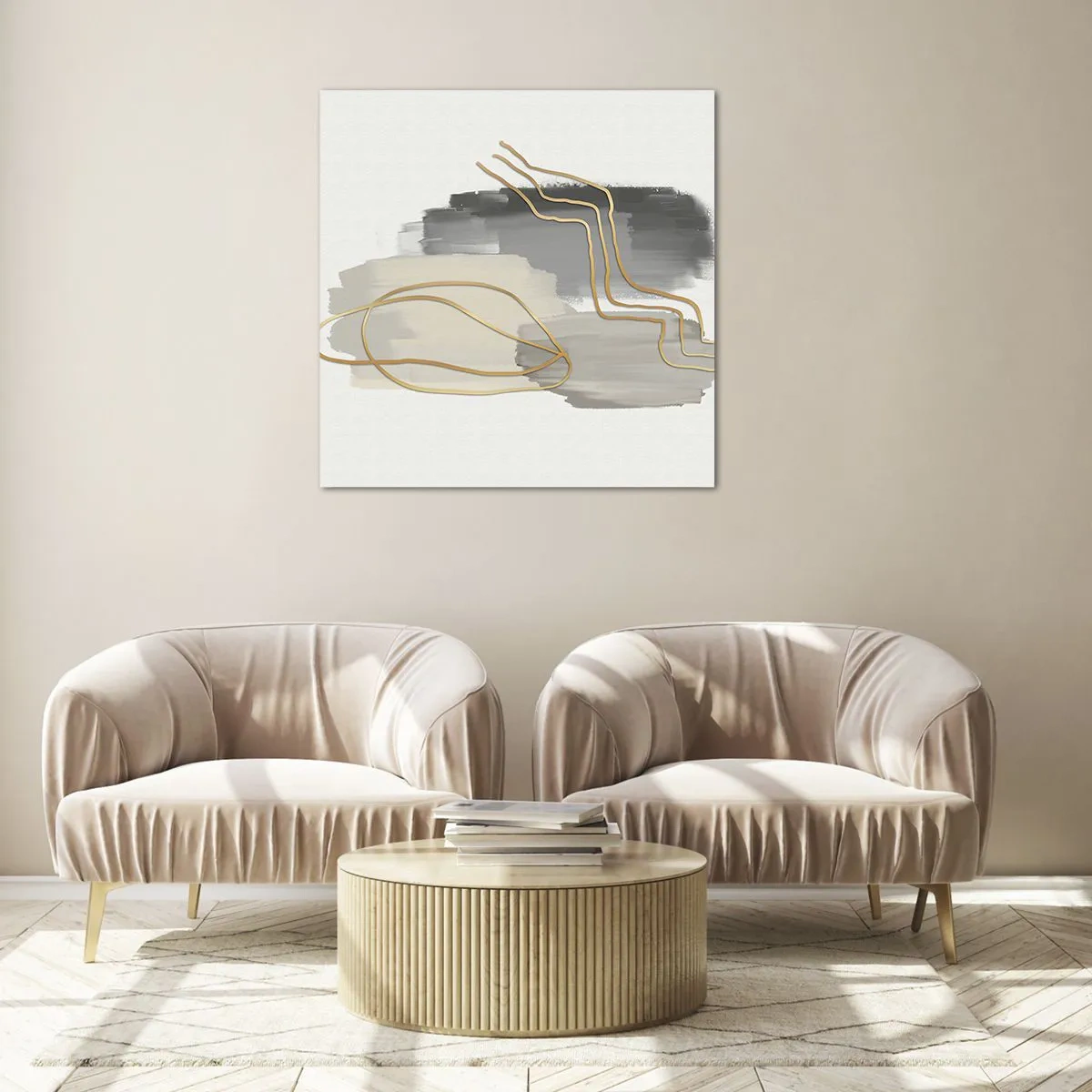 Tablou pe sticlă - Persistență și mișcare - 60x60 cm