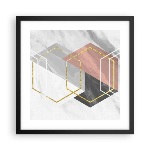 Poster în ramă neagră - Compoziția lanțului - 40x40 cm