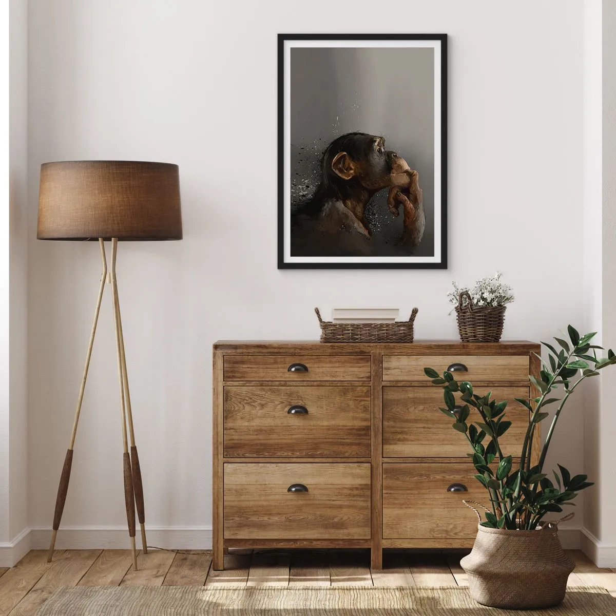 Poster în ramă neagră - Cu siguranță, gânditorul - 61x91 cm
