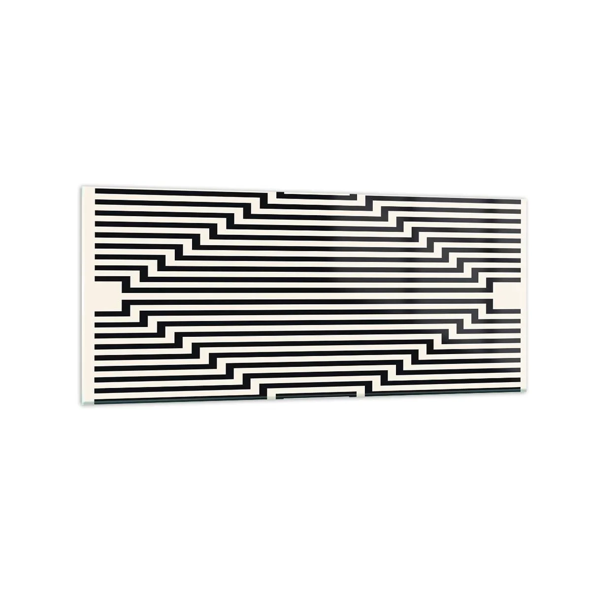 Tablou pe sticlă - Iluzie geometrică - 120x50 cm