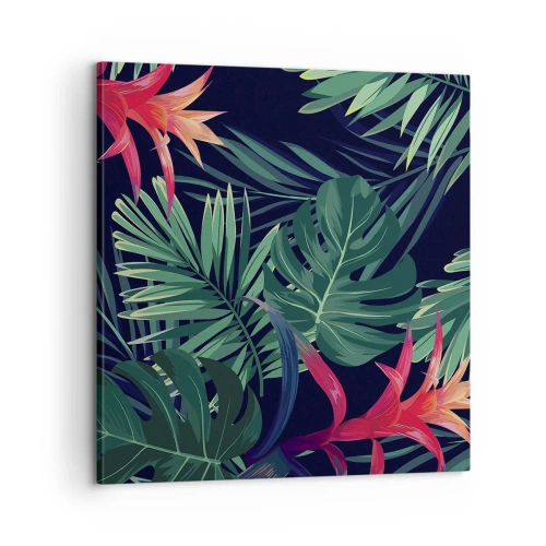 Tablou pe pânză - Flacăra verde - 60x60 cm