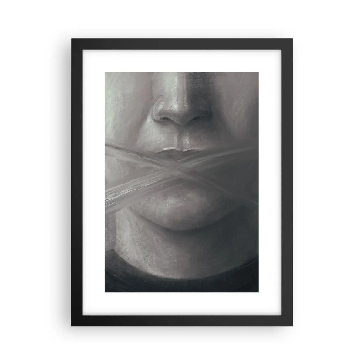 Poster în ramă neagră - Nici un cuvânt - 30x40 cm