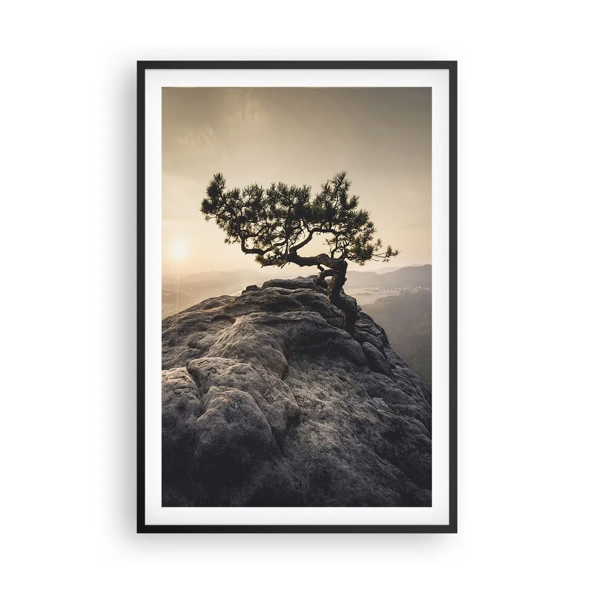 Poster în ramă neagră - Viața învinge întotdeauna - 61x91 cm