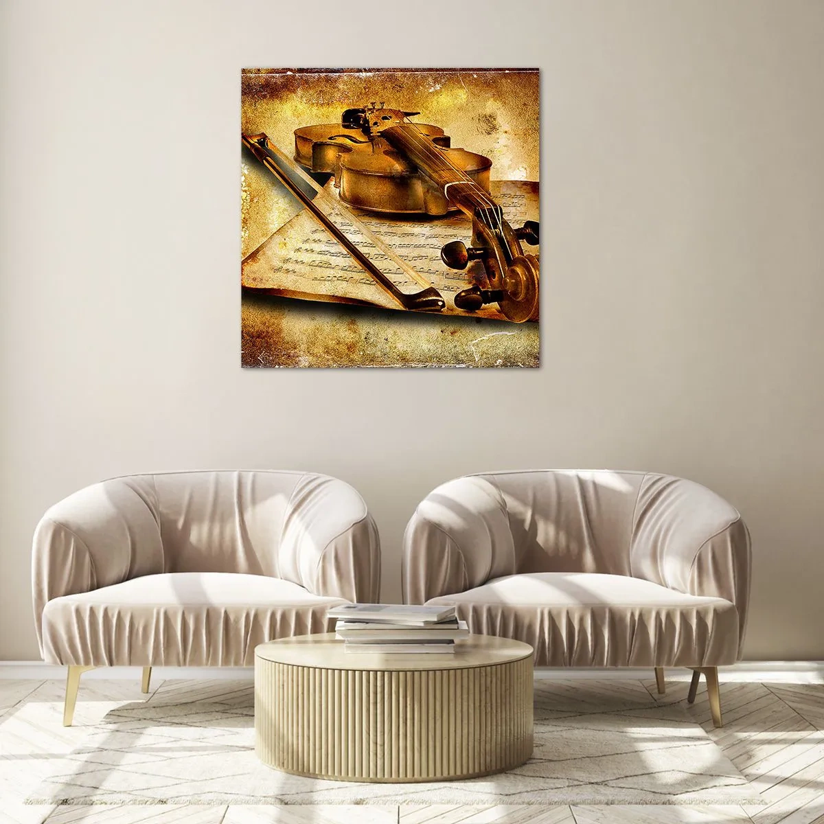 Tablou pe sticlă - Virtuozitate necesară imediat - 30x30 cm