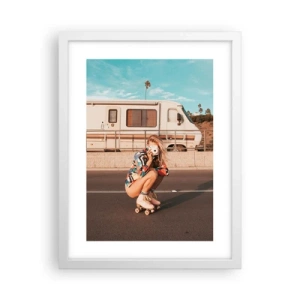 Poster în ramă albă - Zâmbiți, vă rog! - 30x40 cm