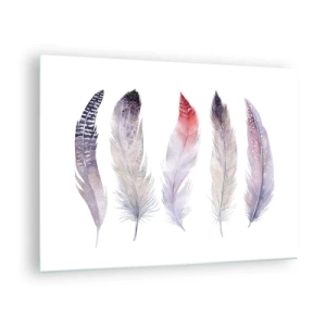 Tablou pe sticlă - Delicat ca o ceață multicoloră - 70x50cm - Delicate ca o ceață multicoloră - Decorațiune modernă pentru perete pentru living și dormitor ARTTOR