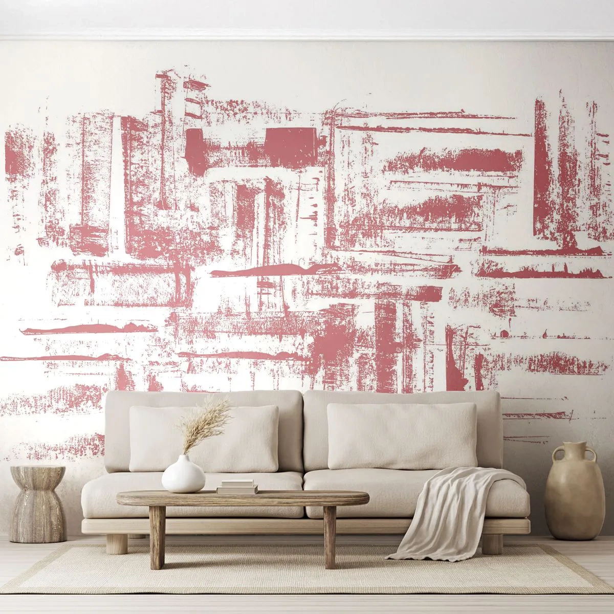 Tapet Premium Sand - Orașul roșu - Abstracția, Grafică, Pictura - 350x256 cm