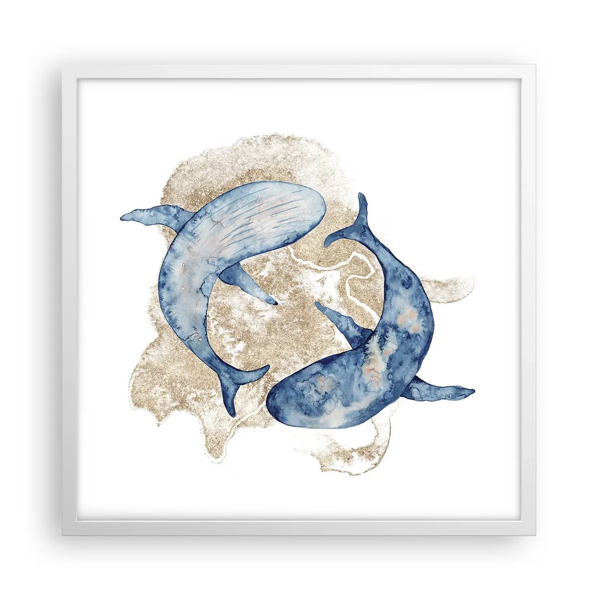Poster în ramă albă - Prietenie sau iubire? - 50x50 cm