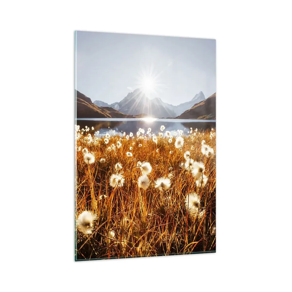 Tablou pe sticlă - Duritatea rocilor, moliciunea ierbii - 80x120 cm